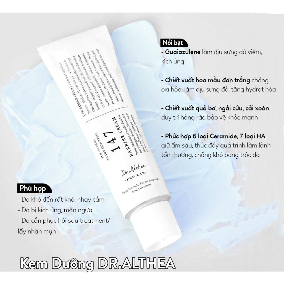  Kem dưỡng ẩm, làm dịu, phục hồi da Dr.Althea 147 Barrier Cream 50ml 