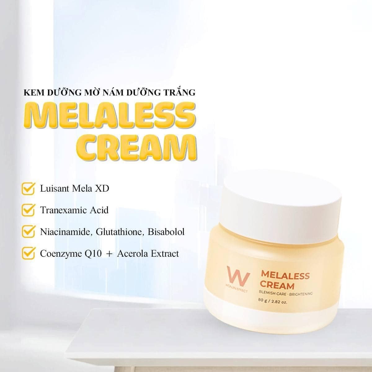  Kem Dưỡng Sáng Da, Mờ Thâm Wonjin Effect Melaless Cream 80g 