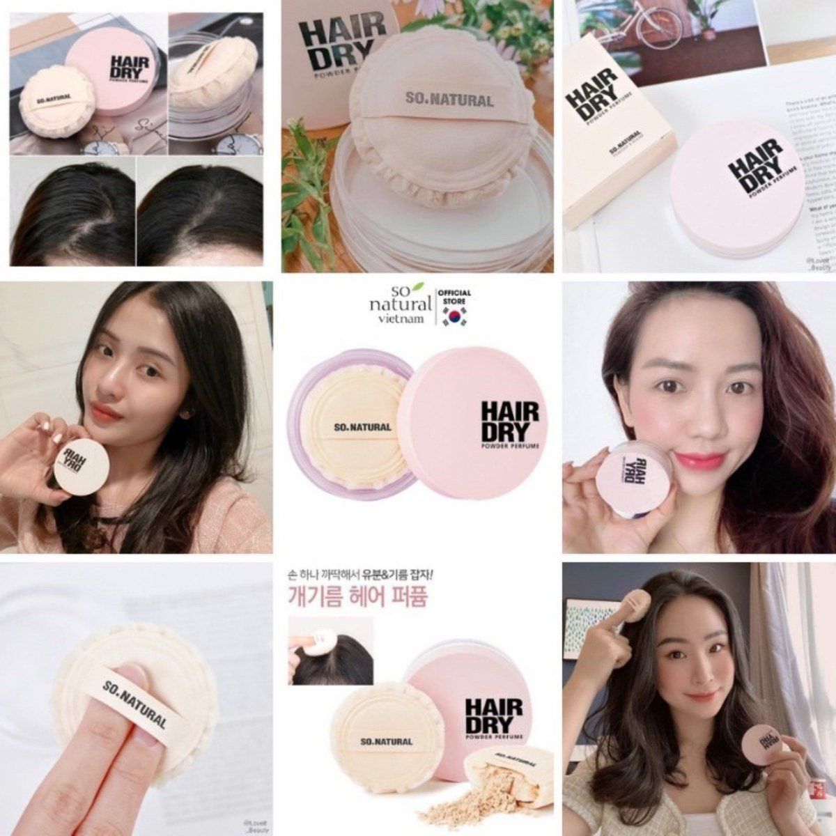  Phấn Tóc Gội Đầu Dạng Khô Hương Nước Hoa So Natural Hair Dry Powder Perfume 4g 