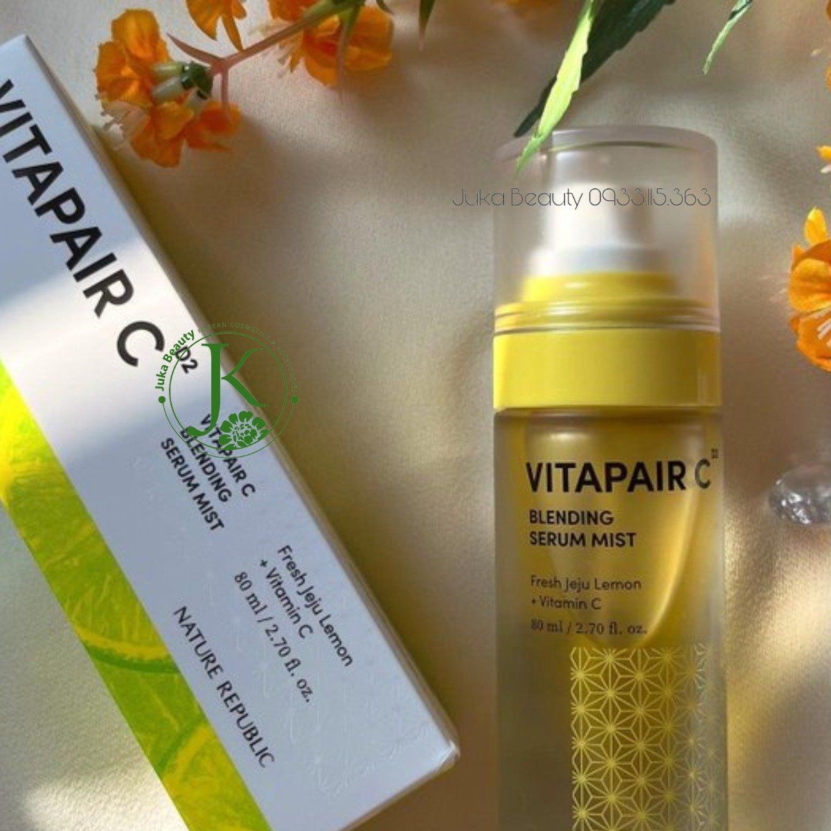  Tinh chất dạng xịt khoáng Nature Republic Vitapair C Blending Serum Mist 80ml 