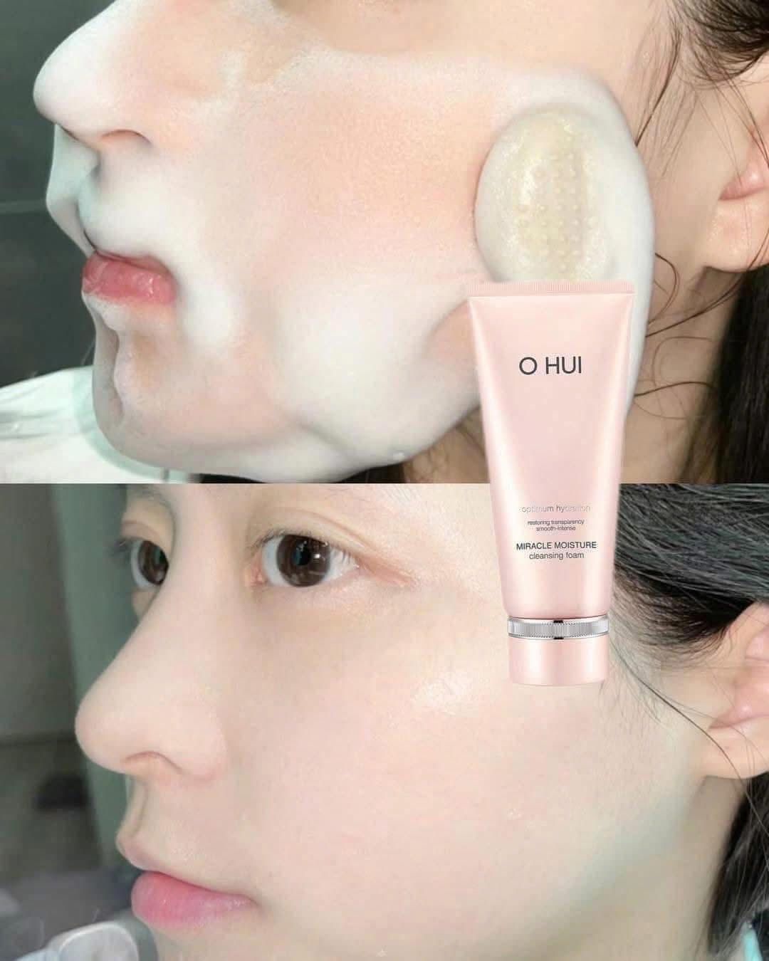  (Mẫu mới) Sữa rửa mặt dưỡng ẩm Ohui Miracle Moisture Cleansing Foam Special Set 