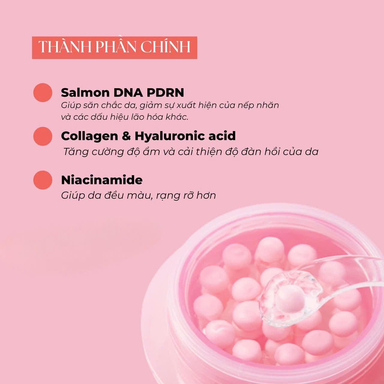  Kem dưỡng viên nang căng bóng da Medicube PDRN Pink Collagen Capsule Cream 55ml 