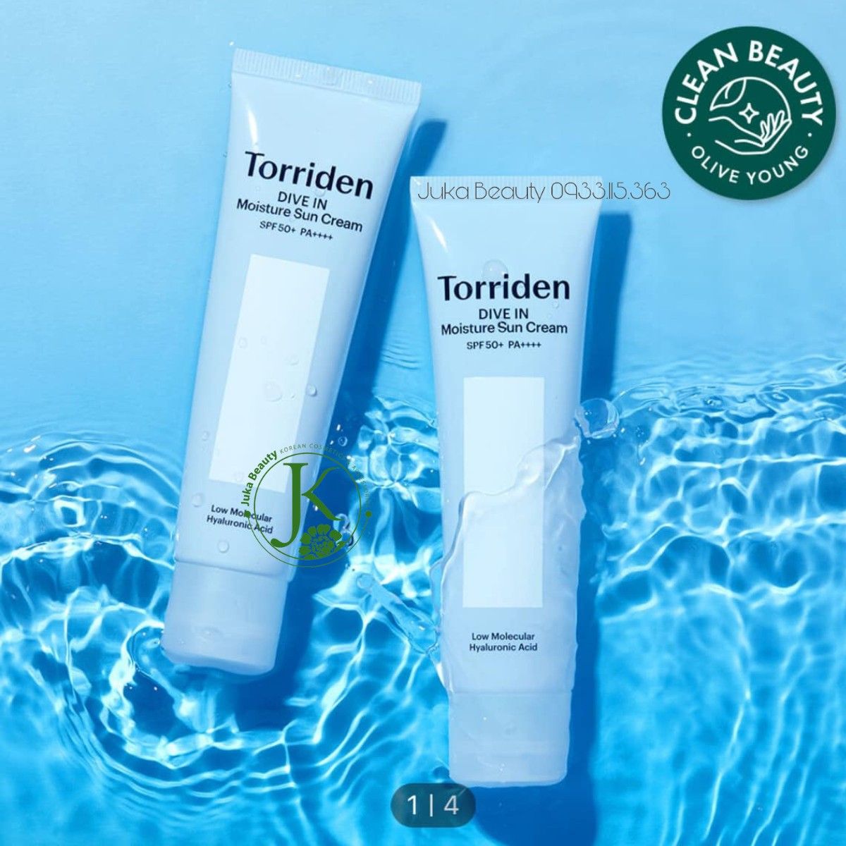  Kem Chống Nắng Thuần Chay, Dưỡng ẩm Torriden Dive In Moisture Sun Cream SPF50+ PA++++ 60ml 