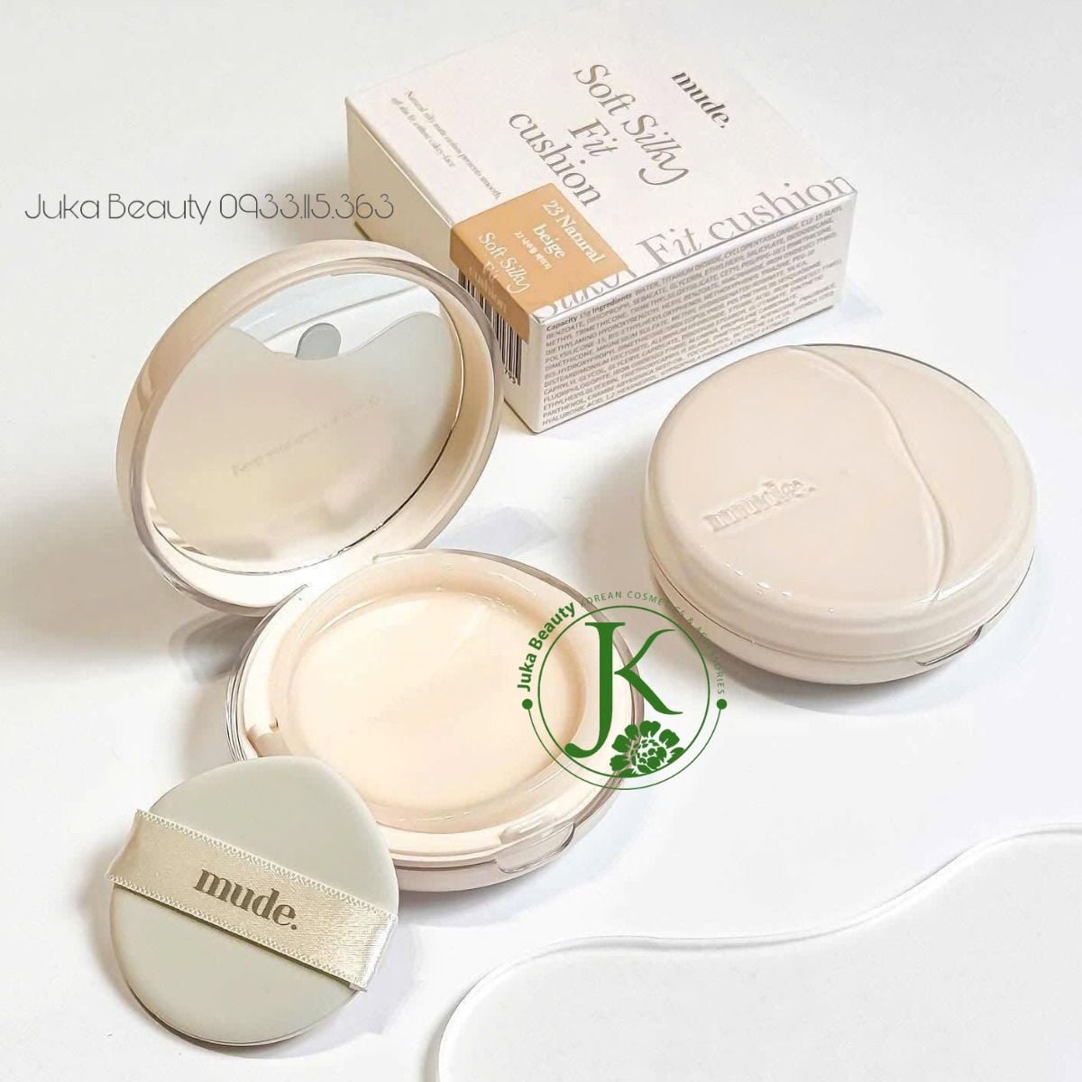  Phấn Nước Che Phủ Toàn Diện Bền Màu Mude Soft Silky Fit Cushion SPF50+ PA+++ 15g 