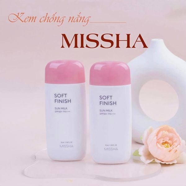  Kem Chống Nắng Nâng Tone, Kiềm Dầu Missha All Around Safe Block Soft Finish Sun Milk 70ml 