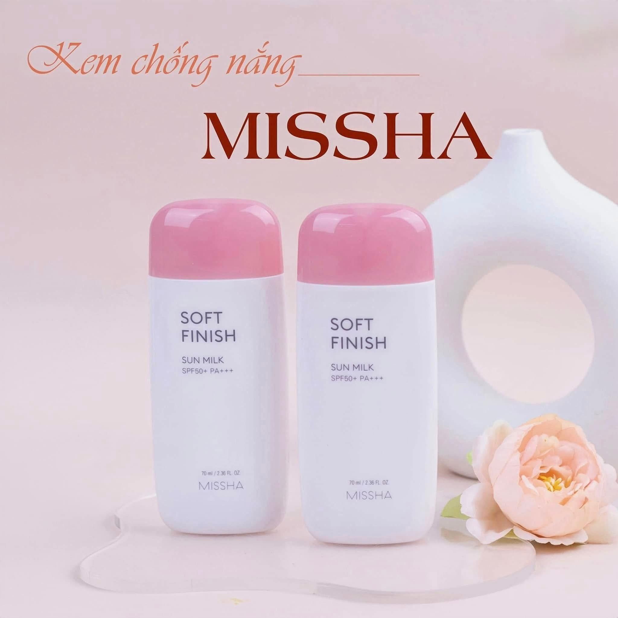  Kem Chống Nắng Nâng Tone, Kiềm Dầu Missha All Around Safe Block Soft Finish Sun Milk 70ml 