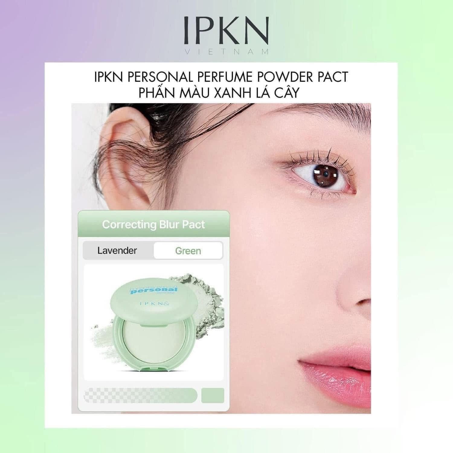  (XANH LÁ) Phấn Phủ Nén, Kiềm Dầu IPKN Personal Tone Correcting Blur Pact 5.5g 
