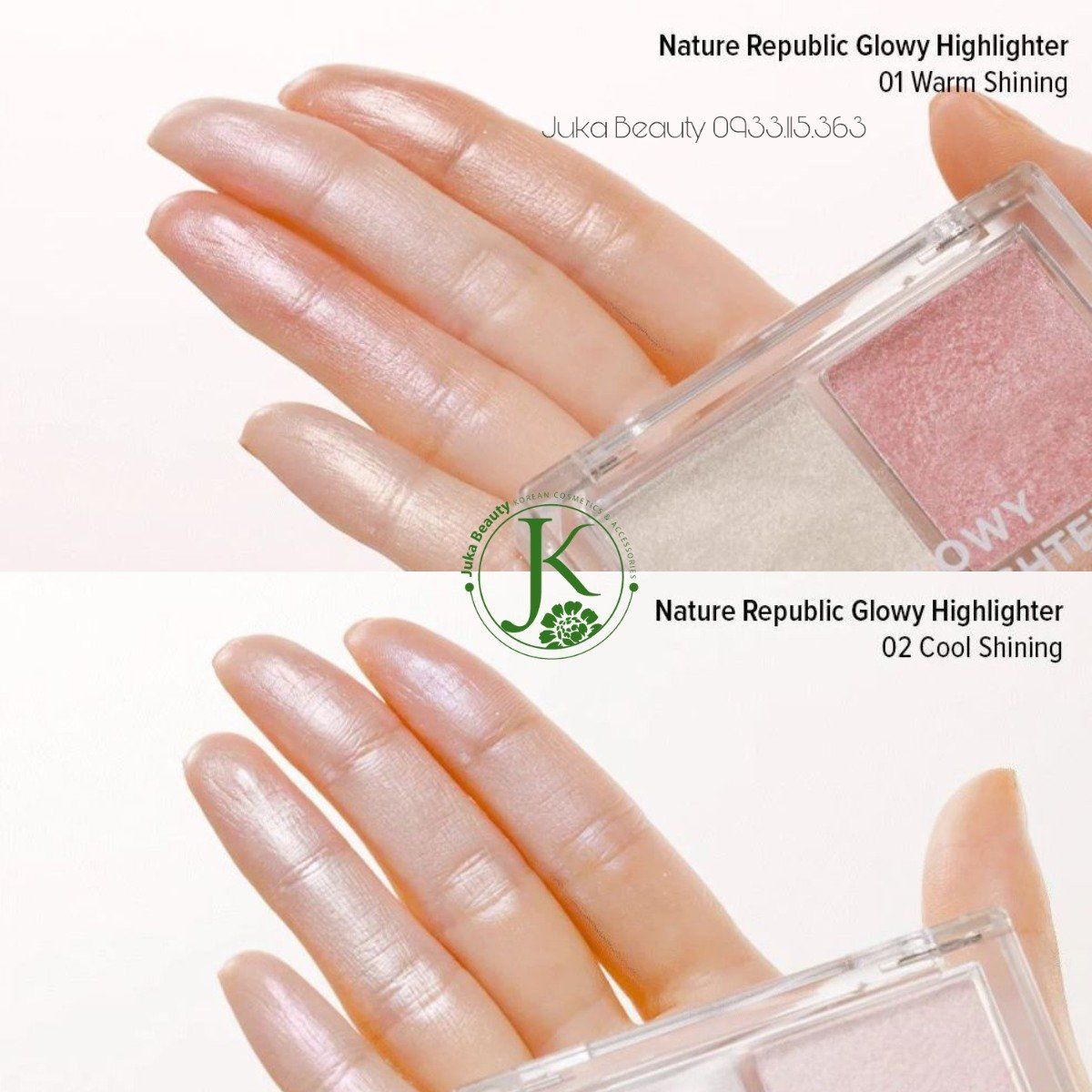  Phấn Bắt Sáng Dạng Nén Nature Republic Glowy Highlighter 12.8g 