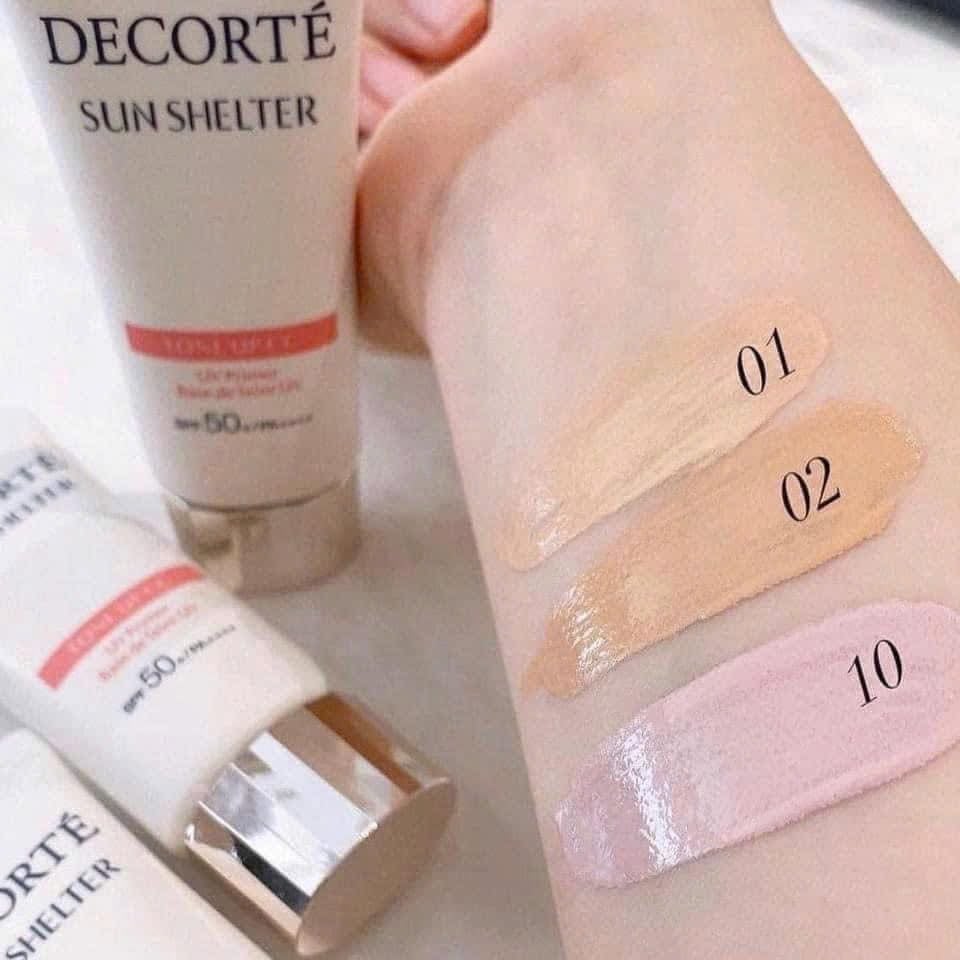  Kem Chống Nắng Nâng Tone, Kiềm Dầu Decorte Sun Shelter Multi Protection Tone Up CC 32ml 