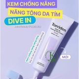  Kem Chống Nắng Nâng Tone, Hiệu Chỉnh Màu Da Torriden Dive In Tone Up Sun Cream PURPLE SPF50+ PA++++ 60ml 