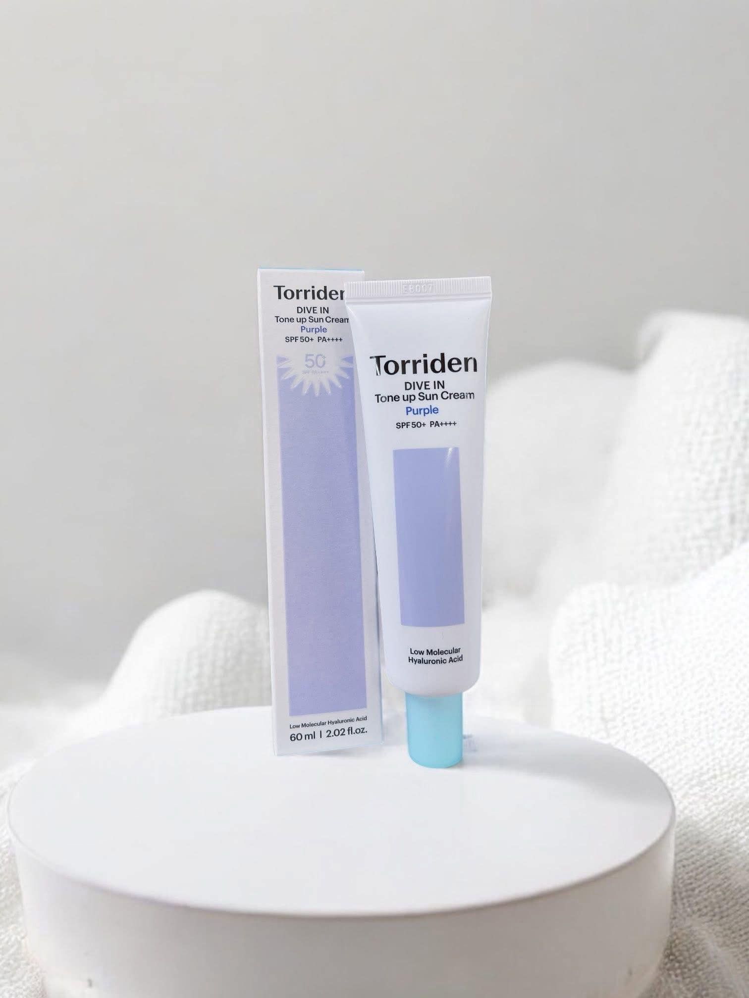  Kem Chống Nắng Nâng Tone, Hiệu Chỉnh Màu Da Torriden Dive In Tone Up Sun Cream PURPLE SPF50+ PA++++ 60ml 