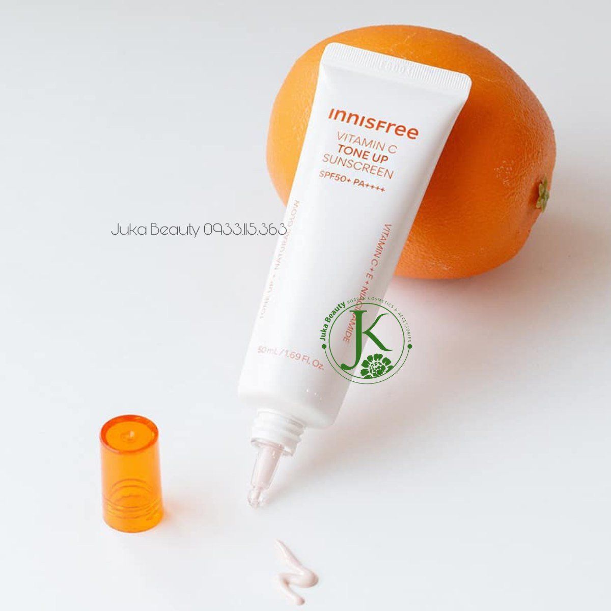  Kem Chống Nắng Nâng Tone Innisfree Vitamin C Tone Up Sunscreen SPF50+ PA++++ 50ml 