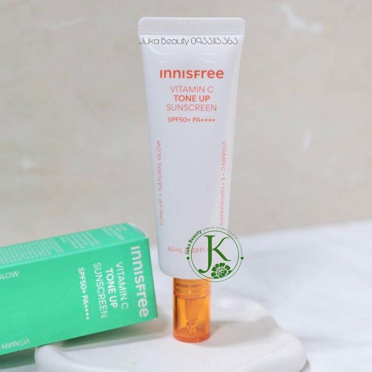  Kem Chống Nắng Nâng Tone Innisfree Vitamin C Tone Up Sunscreen SPF50+ PA++++ 50ml 