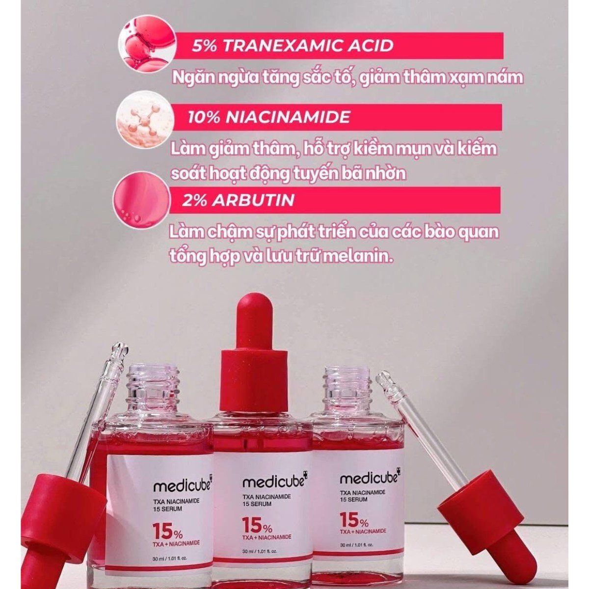  Tinh Chất Medicube Dưỡng Sáng Mờ Thâm Medicube TXA Niacinamide 15 Serum 30ml 