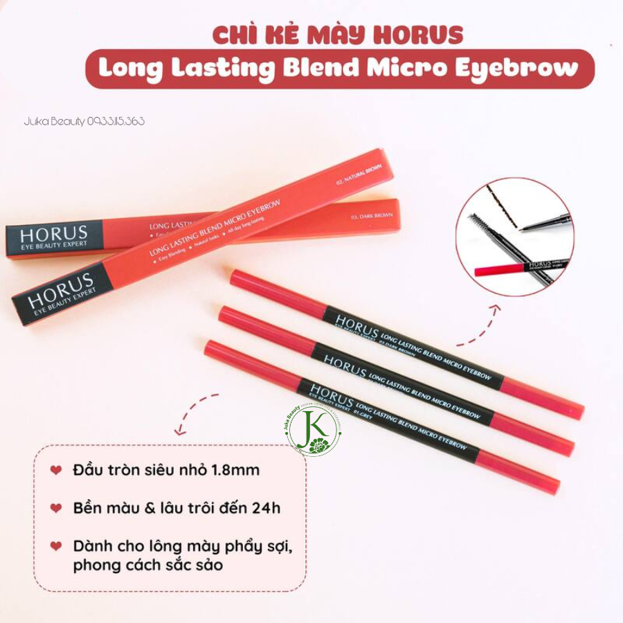  Chì Kẻ Mày Đầu Tròn Horus Eye Beauty Expert Long Lasting Blend Micro Eyebrow 