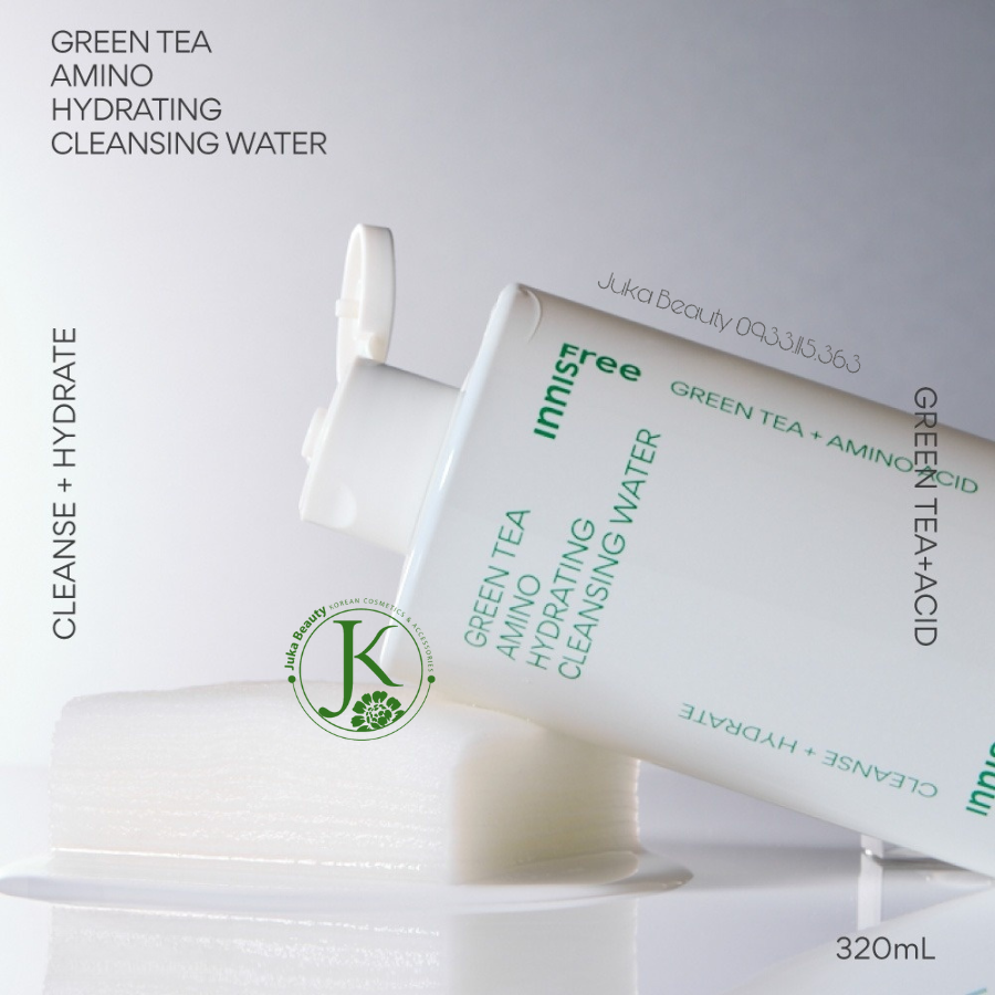  [PHIÊN BẢN 2023] Nước Tẩy Trang Dưỡng Ẩm Innisfree Green Tea Amino Hydrating Cleansing Water 320ml 