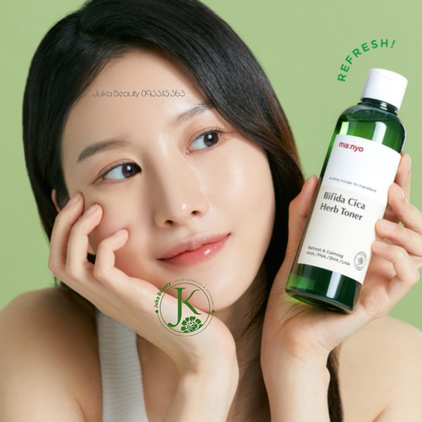  Nước Hoa Hồng Rau Má, Dịu Da Manyo Bifida Cica Herb Toner 210ml 