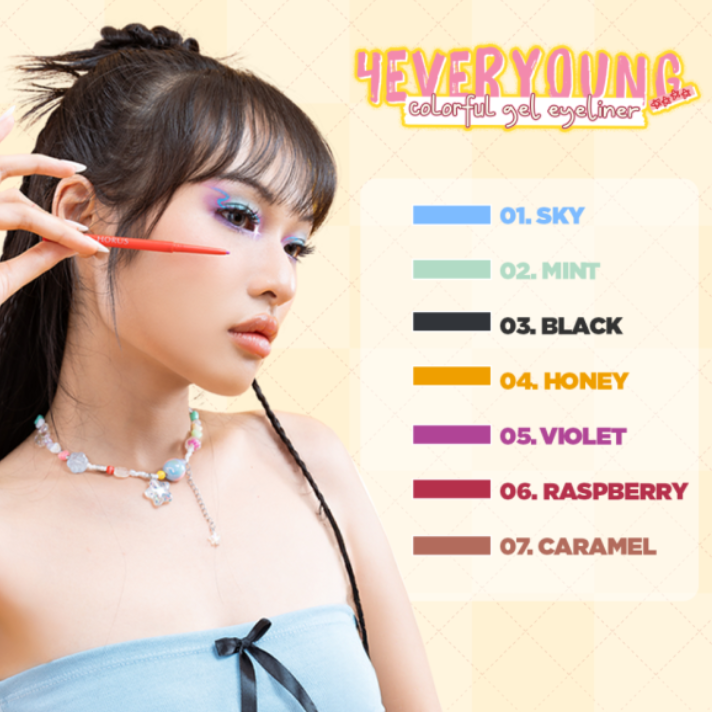  Gel Kẻ Mắt Horus 4everyoung Colorful Gel Eyeliner 
