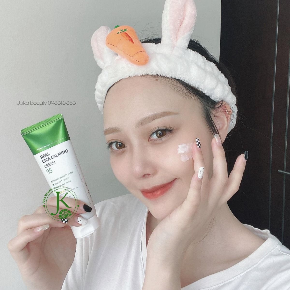  (XANH LÁ) Kem Dưỡng ẩm, Phục Hồi Da Wellage Real CICA CALMING 95 Cream 50ml 