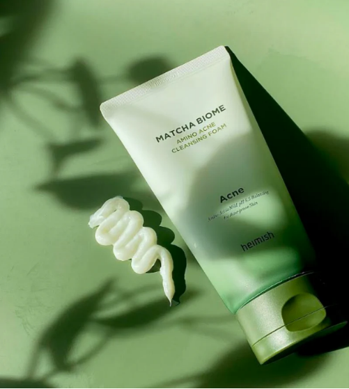  Sữa Rửa Mặt Dịu Da, Giảm Mụn Heimish Matcha Biome Amino Acne Cleansing Foam 150g 