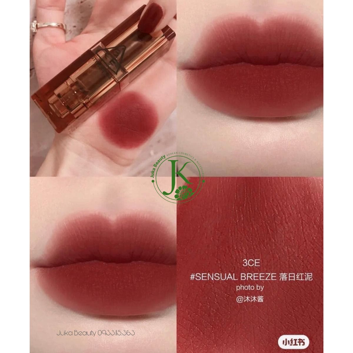  [LIMITED] Son Thỏi Lì, Lên Màu Chuẩn 3CE Soft Matte Lipstick Version Deep Under More Deep 3.5g 