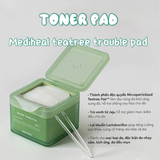  Miếng Bông Dưỡng ẩm, Dịu Da Mediheal Tea Tree Trouble Pad 170ml (100 Miếng) 