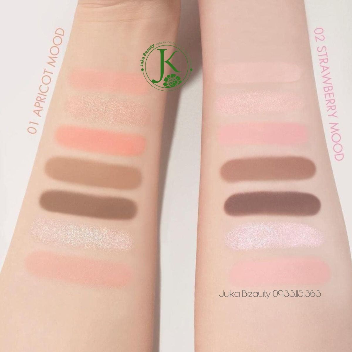  Bảng Phấn Mắt & Má Hồng Romand Bare Layer Palette 14g 