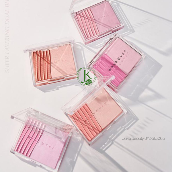  Má Hồng Wakemake Sheer Layering Dual Blusher 5g 