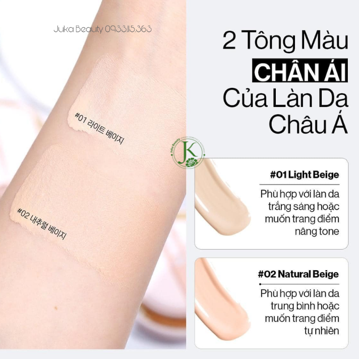  (HỒNG) Phấn Nước Che Phủ Mỏng Mịn Glamrr Q Long Wear DD Cushion SPF50+ PA+++ 