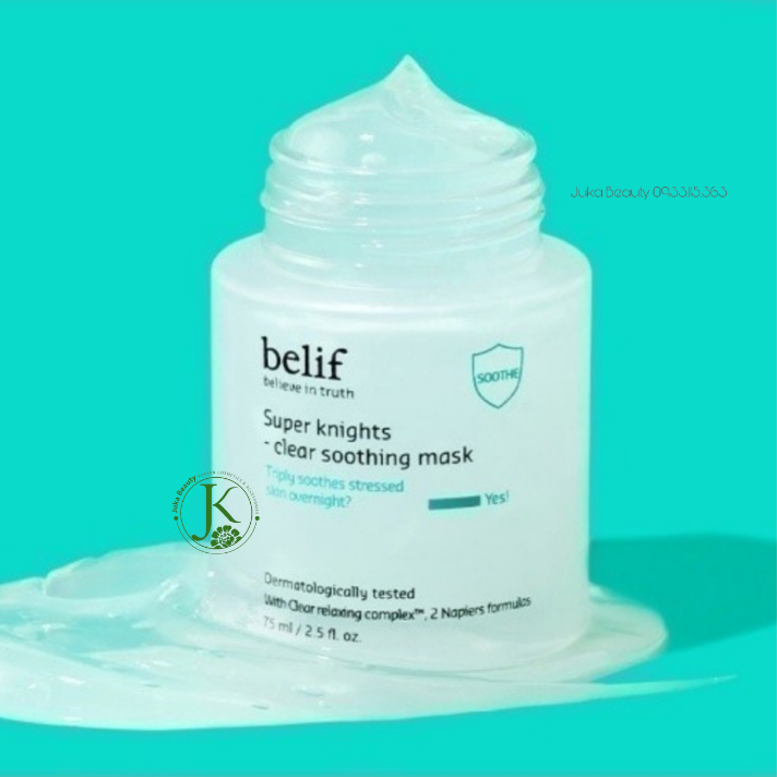 Mặt Nạ Ngủ Cấp Nước, Phục Hồi, Làm Dịu Da Belif Super Knights CLEAR SOOTHING Mask 75ml 