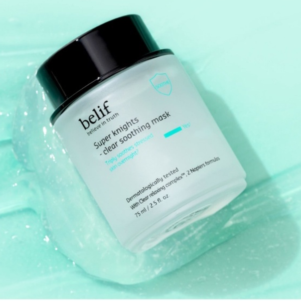  Mặt Nạ Ngủ Cấp Nước, Phục Hồi, Làm Dịu Da Belif Super Knights CLEAR SOOTHING Mask 75ml 