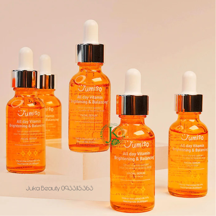  (Mẫu mới) Tinh Chất Dưỡng Trắng, Mờ Thâm Mụn Jumiso All Day Vitamin Brightening & Balancing Facial Serum 30ml 