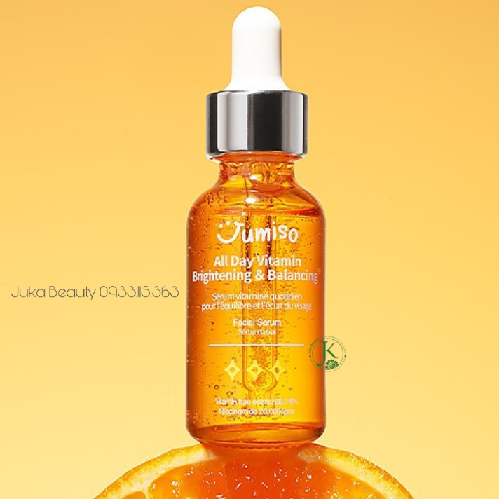  (Mẫu mới) Tinh Chất Dưỡng Trắng, Mờ Thâm Mụn Jumiso All Day Vitamin Brightening & Balancing Facial Serum 30ml 