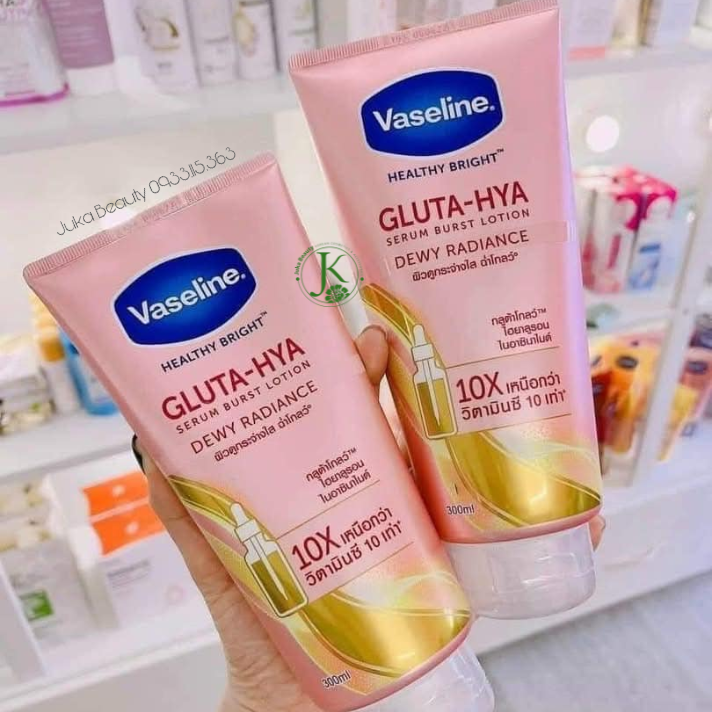  Sữa Dưỡng Thể Ban Đêm Vaseline Gluta-Hya DEWY RADIANCE 10X Body Lotion 300ml 