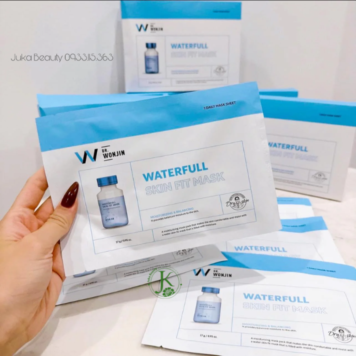  Mặt Nạ Dịu Da, Giảm Mụn Dr.Wonjin Waterfull Skin Fit Mask 27g (1 miếng) 