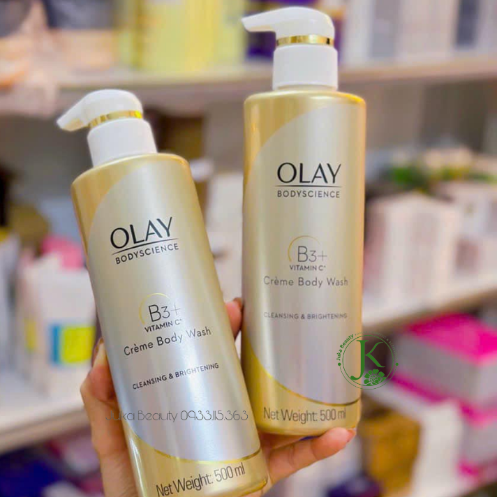  [BẢN THÁI] Sữa Tắm Trắng Da Olay Body Science Vitamin C + B3 Creme Body Wash 500g 