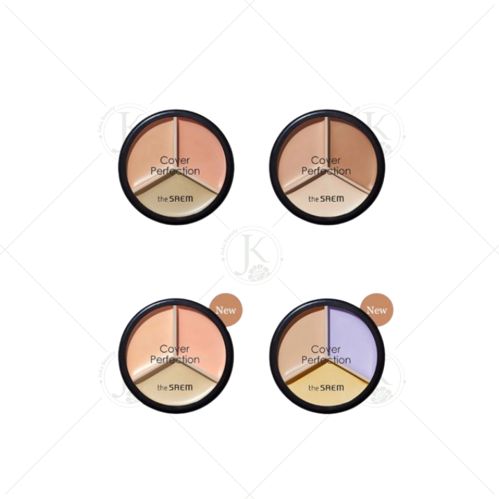  Che Khuyết Điểm The Saem Cover Perfection Triple Pot Concealer 