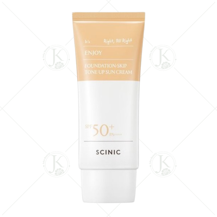  Kem Chống Nắng Nâng Tone Tự Nhiên Scinic Enjoy Foundation Skip Tone Up Sun Cream SPF50+ PA++++ 50g 