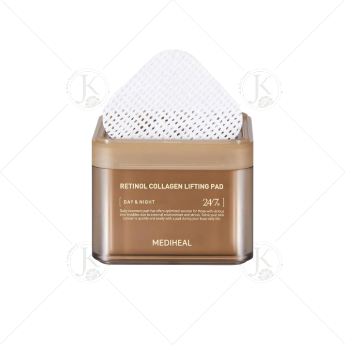 Miếng Bông Nâng Cơ, Chống Lão Hóa Mediheal Retinol Collagen Lifting Pad 180ml (100 miếng)