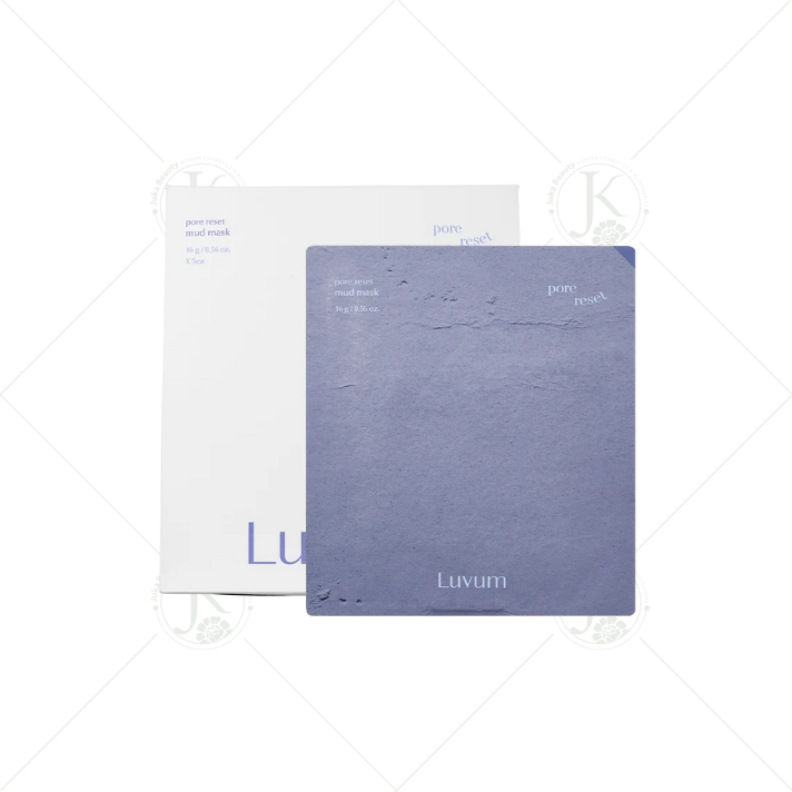  Mặt Nạ Bùn Kiềm Dầu, Giảm Mụn Luvum Pore Reset Mud Mask 16g (1 miếng) 