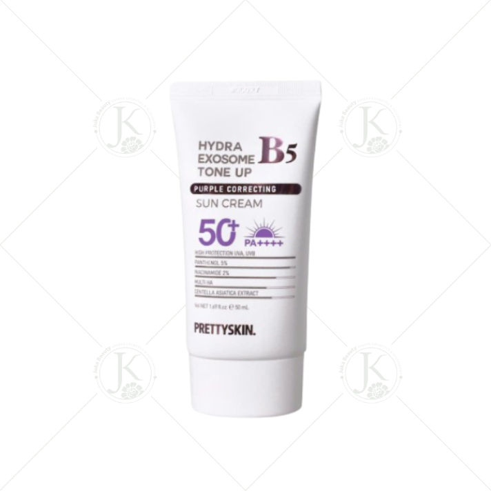  (TÍM) Kem Chống Nắng Nâng Tone PrettySkin Hydra B5 Exosome Tone Up Purple Sun Cream SPF50+ PA++++ 50ml 