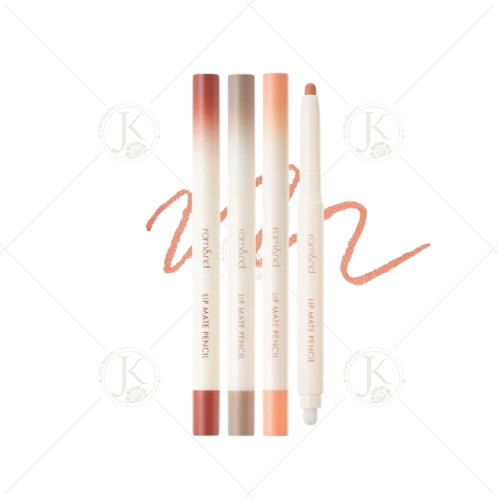  Chì Kẻ Viền Môi Nhung Lì, Lâu Trôi, Thiết Kế 2 Đầu Romand Lip Mate Pencil 0.5g 