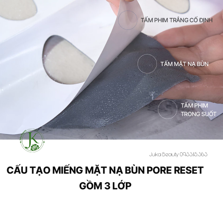  Mặt Nạ Bùn Kiềm Dầu, Giảm Mụn Luvum Pore Reset Mud Mask 16g (1 miếng) 