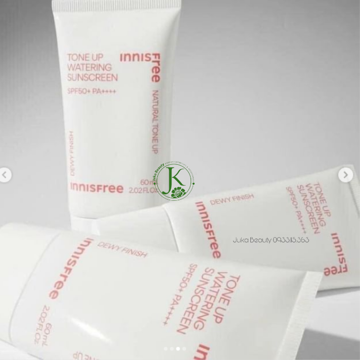  (Mẫu mới) Kem Chống Nắng Nâng Tone Innisfree Tone up Watering Sunscreen SPF 50+ PA++++ 50ml 