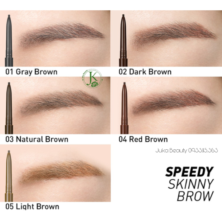  Chì Kẻ Mày 2 Đầu Peripera Speedy Skinny Brow 0.05 g 