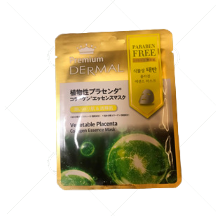  Mặt Nạ Giấy Dermal Premium VEGETABLE PLACENTA Collagen Essence Mask 