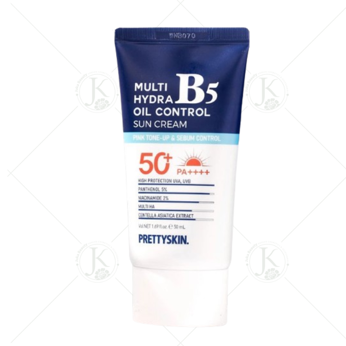  Kem Chống Nắng Kiềm Dầu, Nâng Tone Tự Nhiên Prettyskin Multi Hydra B5 Oil Control Sun Cream SPF50+ PA++++ 50ml 