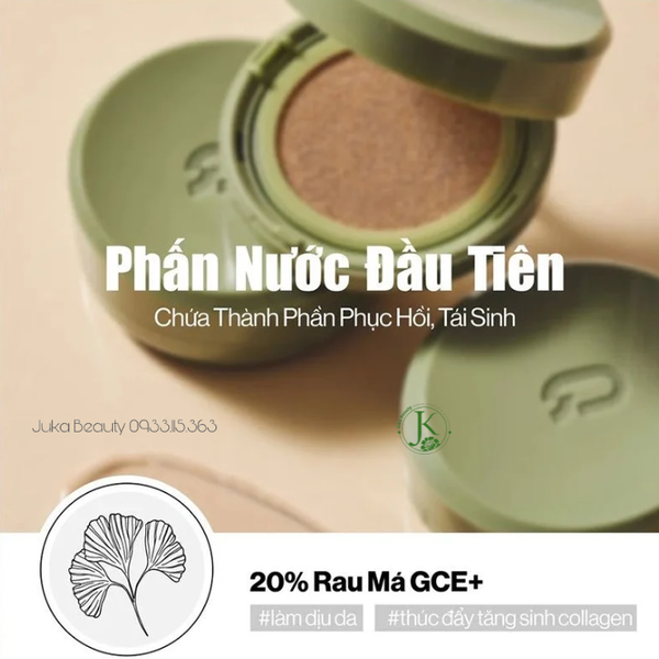  Phấn Nước Căng Bóng Thuần Chay Glamrr Q Vegan Super GLOW Cushion SPF50+ PA++++ 15g 
