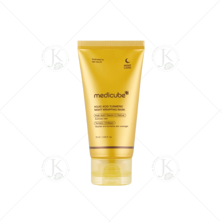  (VÀNG) Mặt Nạ Ngủ Dưỡng Sáng Da Medicube Kojic Acid Turmeric Night Wrapping Mask 75ml 