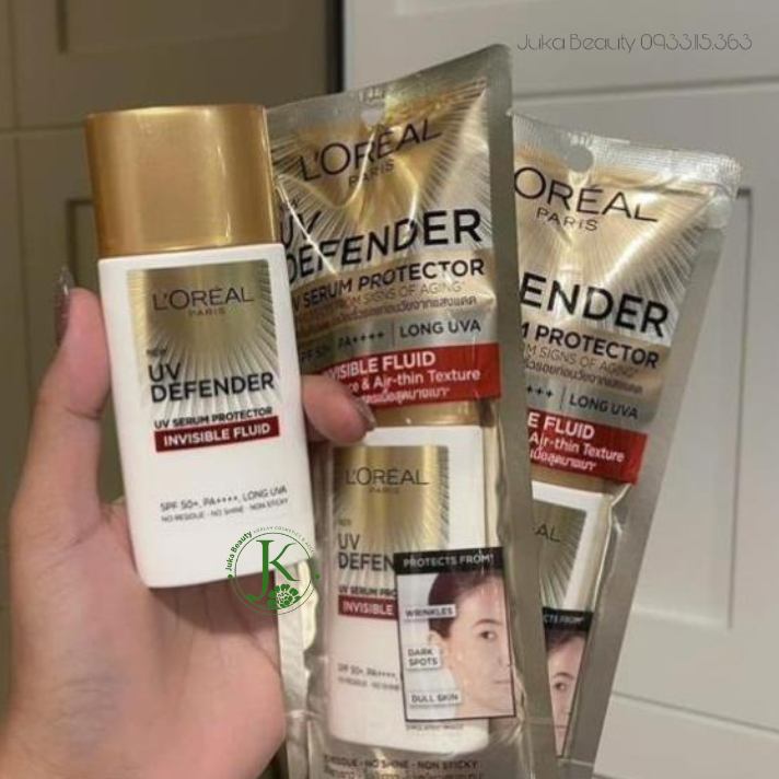  Sữa Chống Nắng Loreal Paris UV Defender UV Serum Protector Invisible Fluid SPF50+ PA++++ LONG UVA 50ml 
